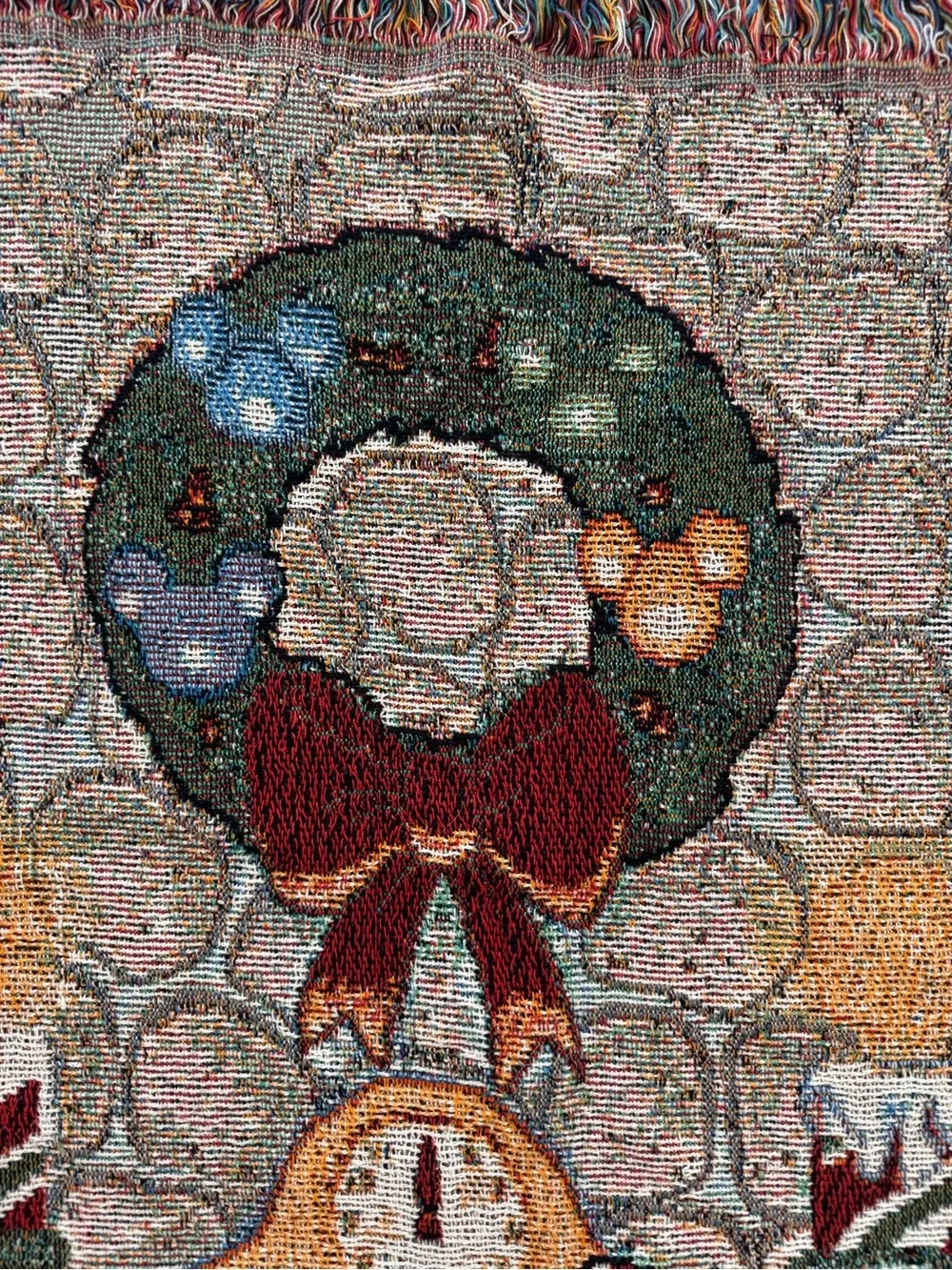 Disney Resort Christmas tapestry throw blanket with Santa Mickey Mouse Pluto